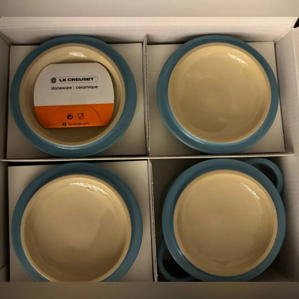 LE CREUSET Mini Cocotte 4 Caribbean Blue + Cookbook (FINAL PRICE $139 0726